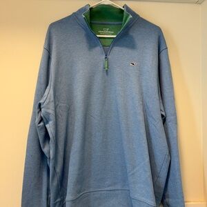 Vineyard Vines Blue Zip Up Sweater